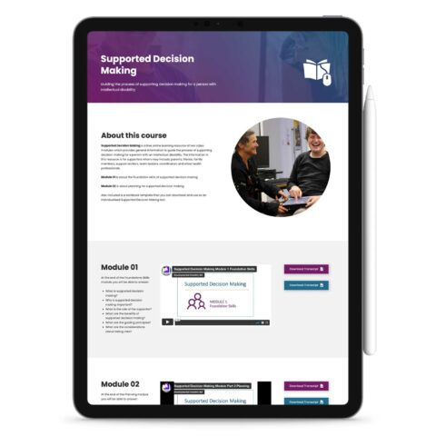 Picture of iPad with Supported Decision Making