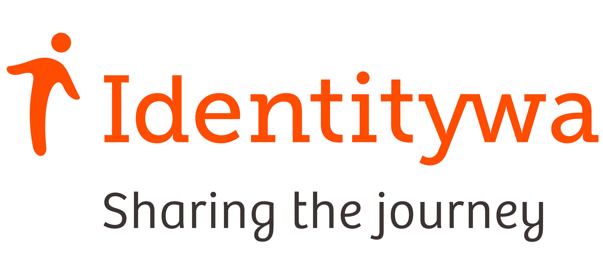identity wa logo orange on white background