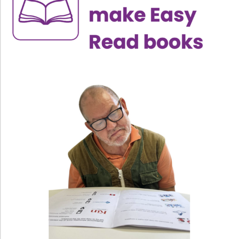 picture of a person sitting at the table reading an easy read book