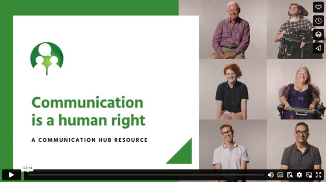 Vimeo video start screen for Communication is a Human Right