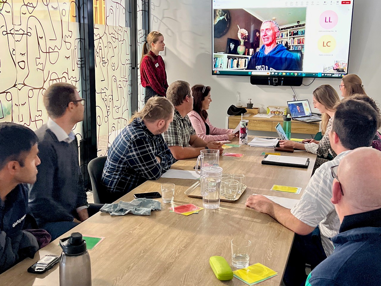 Min Buti on screen with Advisory Council June 2024 in consultation