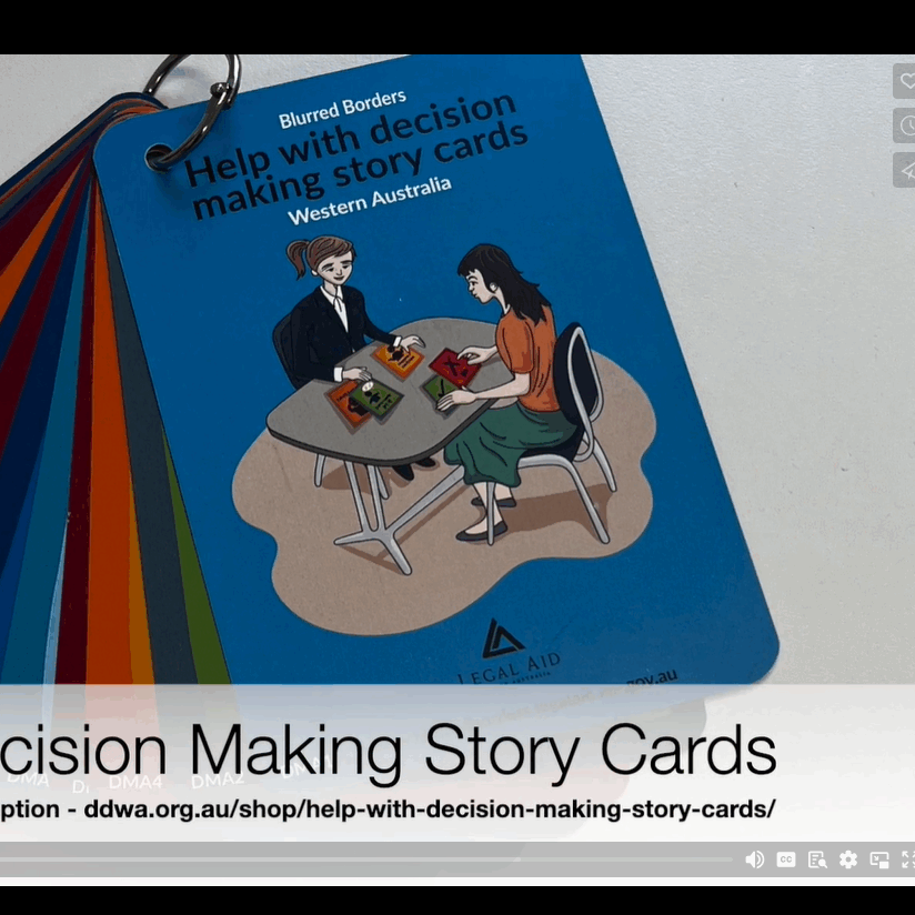 Help with Decision Making Story Cards how and why to use these Vimeo screen shot
