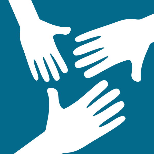 Illustration of three hands next to each other